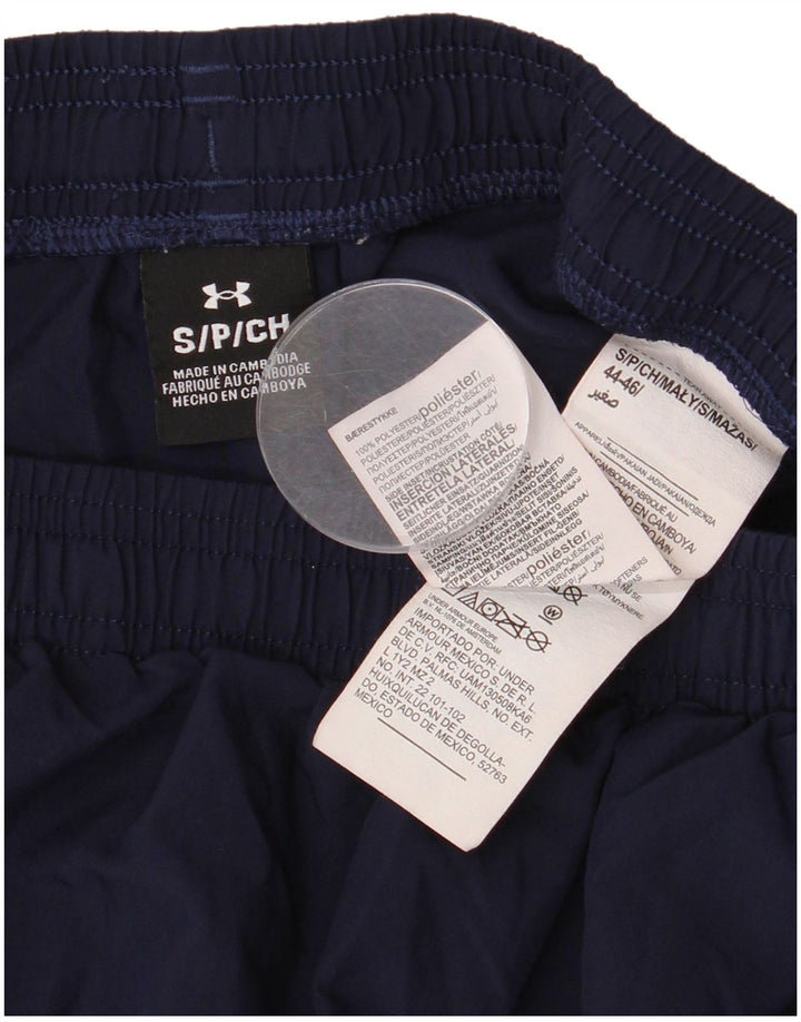 Męskie spodenki sportowe Under Armour, małe, granatowe, z poliestru w blokach kolorów