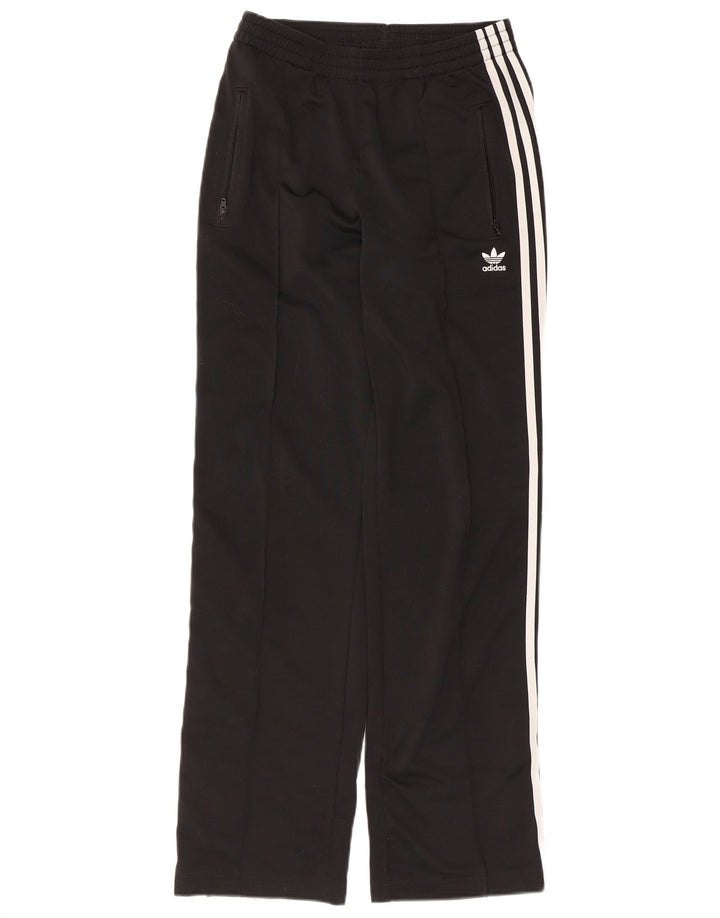 Damskie spodnie dresowe Adidas UK 10, małe, czarne, poliestrowe
