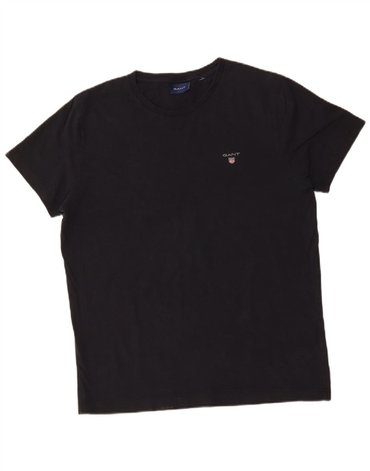 T-shirt męski GANT, średni, granatowy, bawełniany