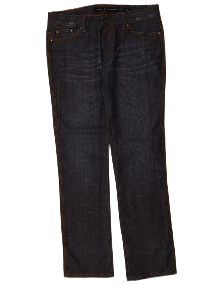 Damskie jeansy Riders LEE z niską talią, US 12, duże, W34 L33, granatowe