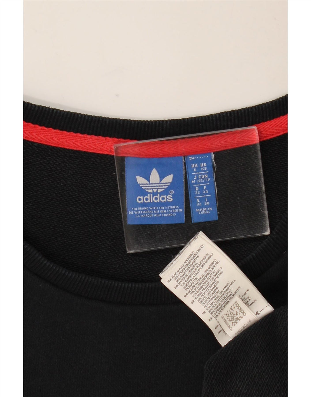 Damska bluza oversize ADIDAS Graphic UK 6 XS w czarne paski