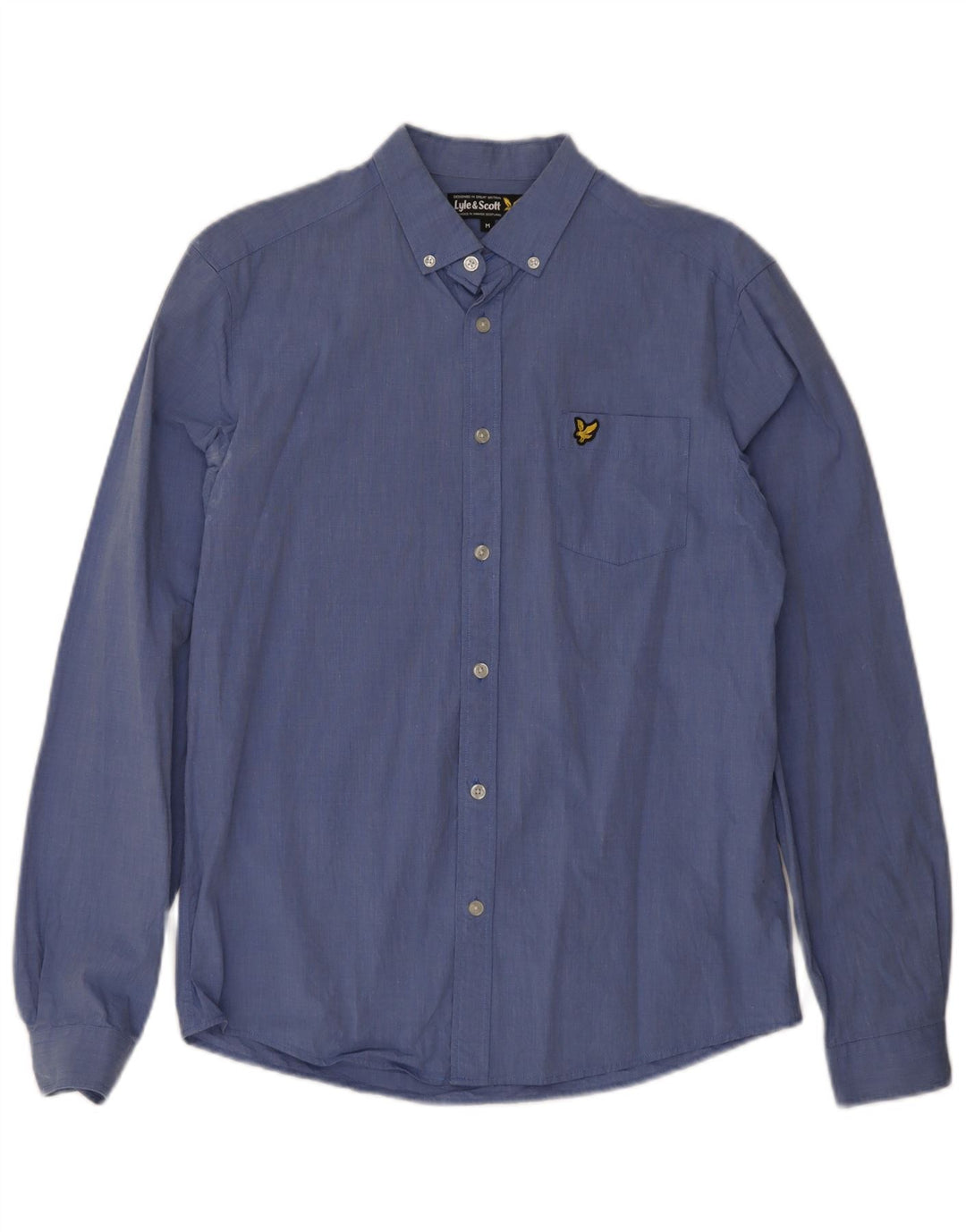 Koszula męska Lyle & Scott, średnia niebieska, bawełniana