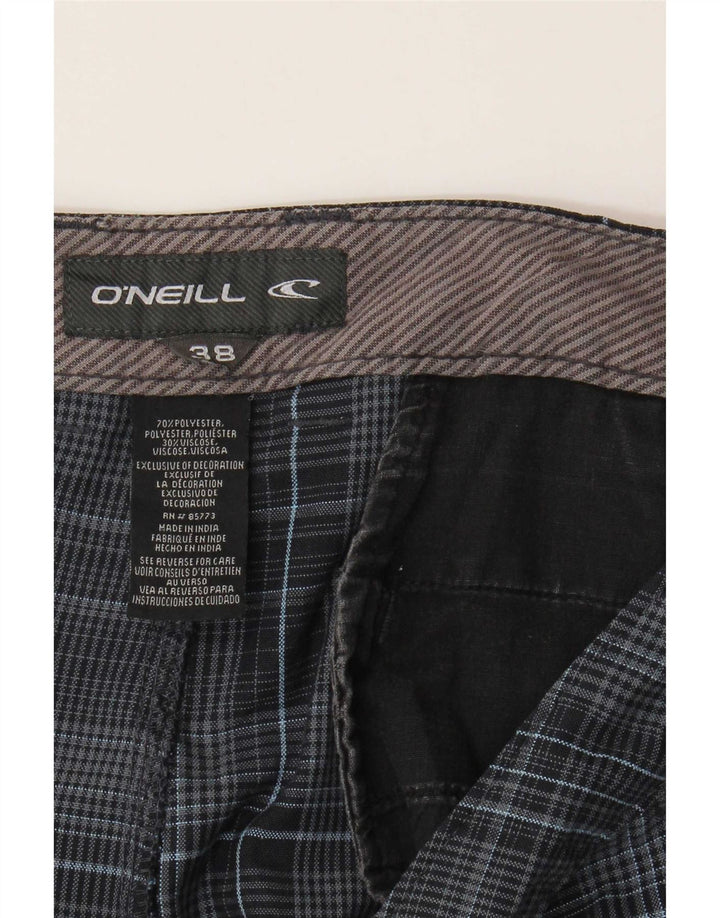 Męskie spodenki chino O'Neill W38 XL, granatowa, poliester w kratę