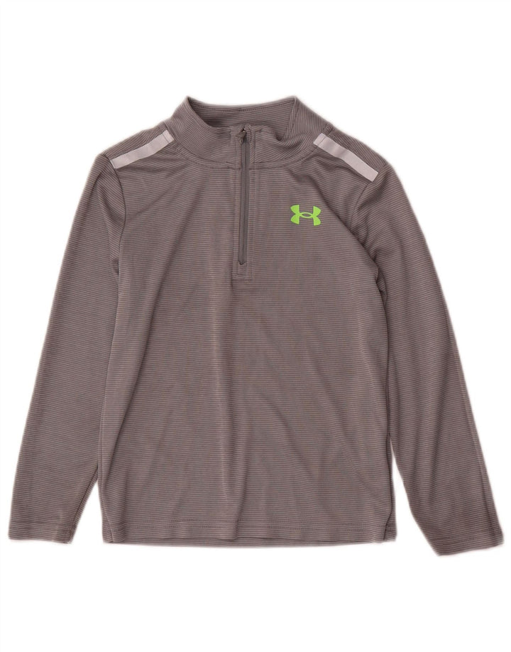 Chłopięcy dres Under Armour z graficznym pulowerem, 5-6 lat, szare paski
