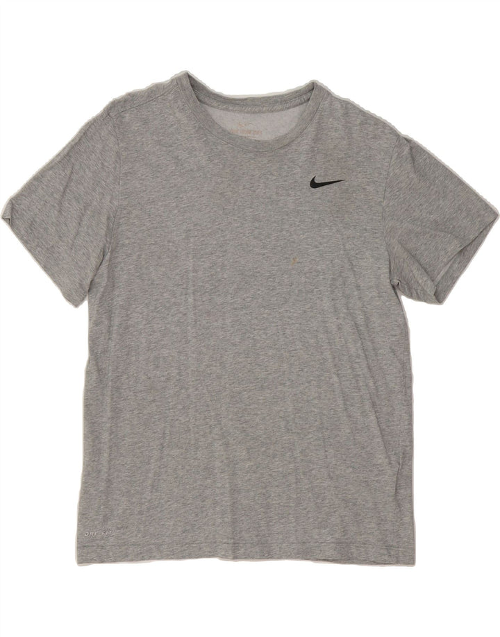 NIKE Mens Dri Fit T-Shirt Top Medium Grey Cotton Vintage Nike and Second-Hand Nike from Messina Hembry 