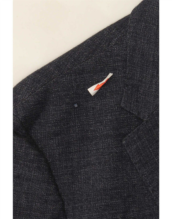 Męska marynarka zapinana na 2 guziki Hugo Boss EU 52 XL Granatowa wełna