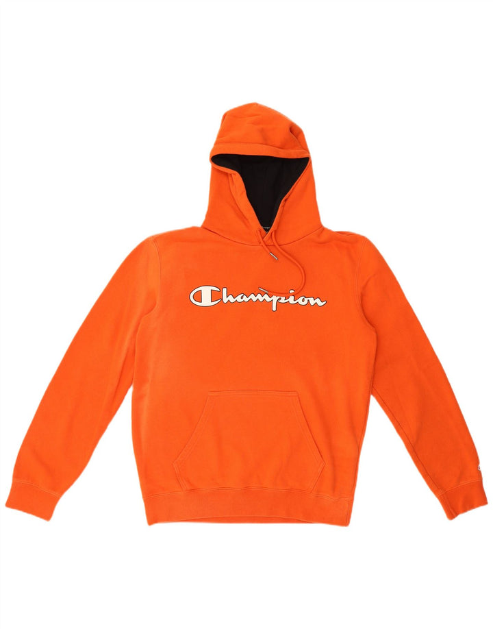 Męski sweter z kapturem Champion Graphic, średni pomarańczowy