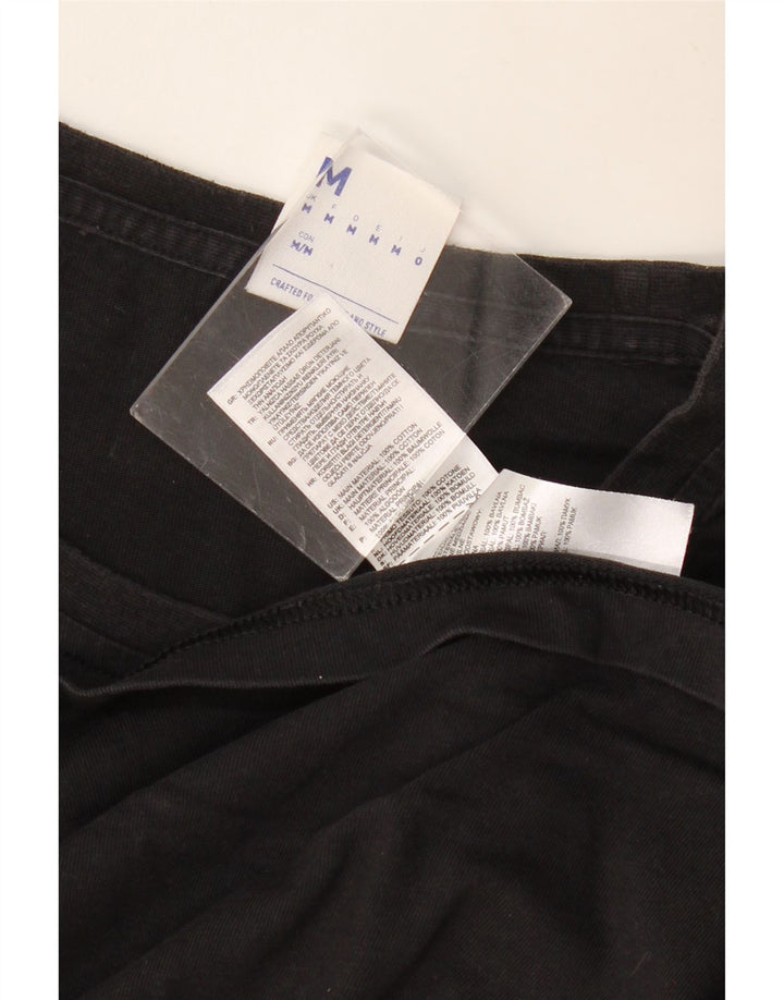 Męska koszulka z grafiką REEBOK, średnia, czarna bawełna