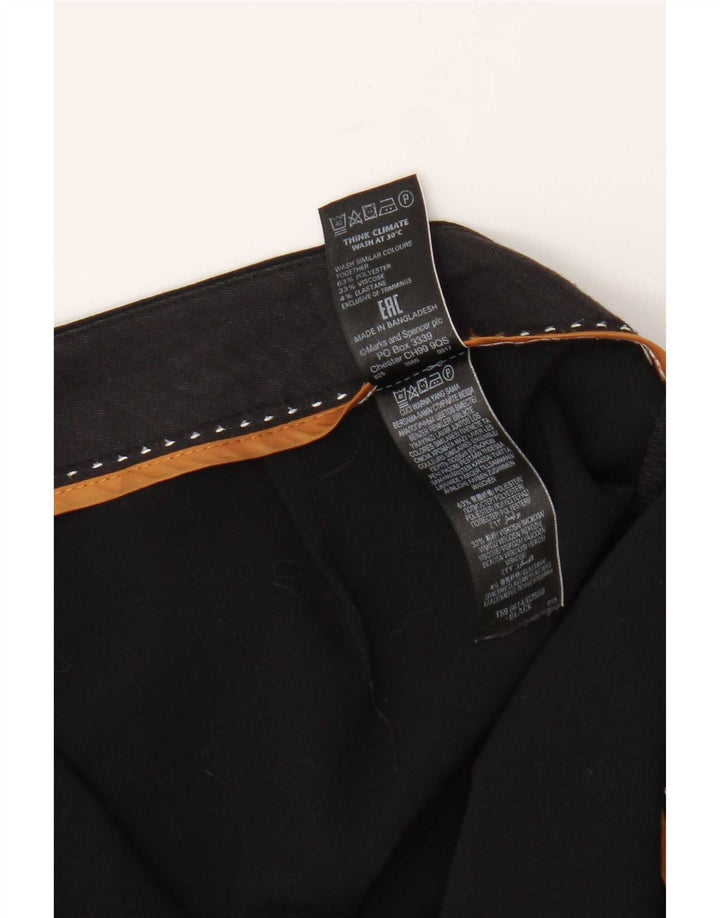Damskie spodnie garniturowe Marks & Spencer Bootcut UK 12 Medium W32 L30 Czarne