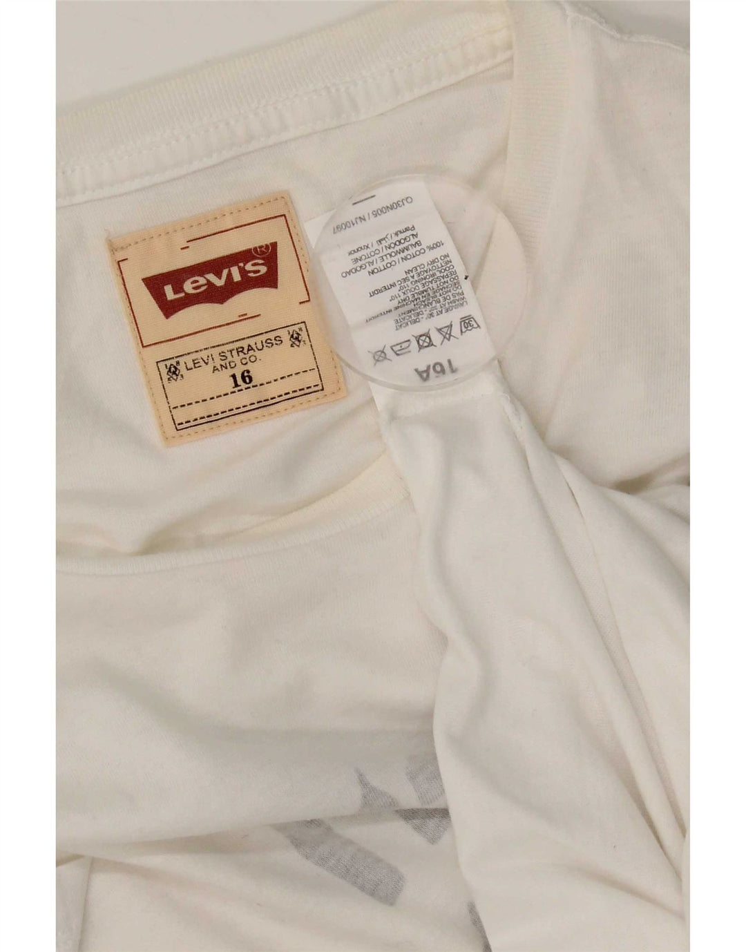 Chłopięcy T-shirt z grafiką Levi's Top 15-16 lat, biała bawełna