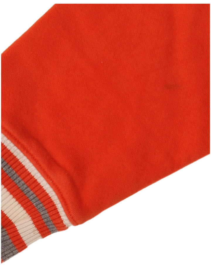 Męska bluza dresowa Fila, duża, pomarańczowa, bawełniana z blokami kolorów