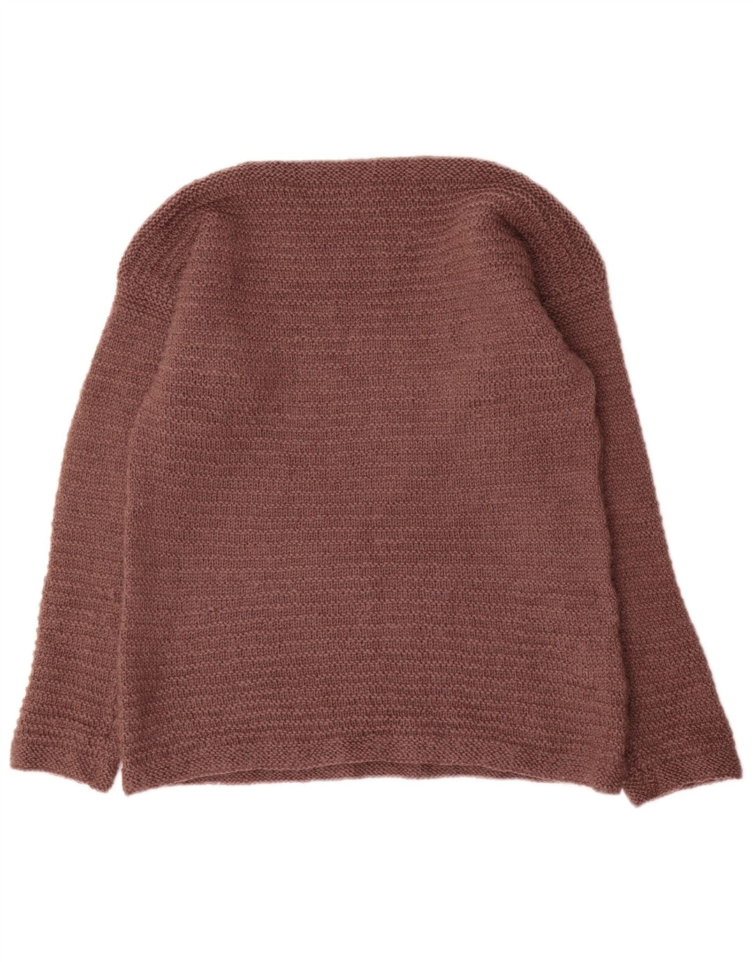 Sweter damski w stylu vintage z dekoltem w łódkę UK 14 Średni brąz