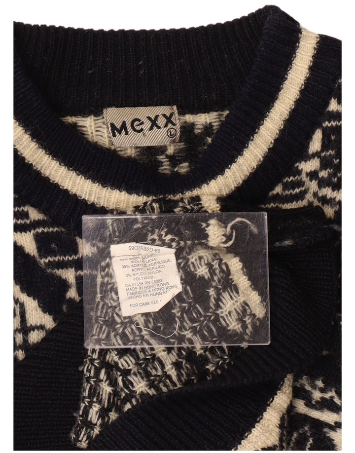 MEXX Damski sweter z okrągłym dekoltem UK 16, duży, wielokolorowy, geometryczny