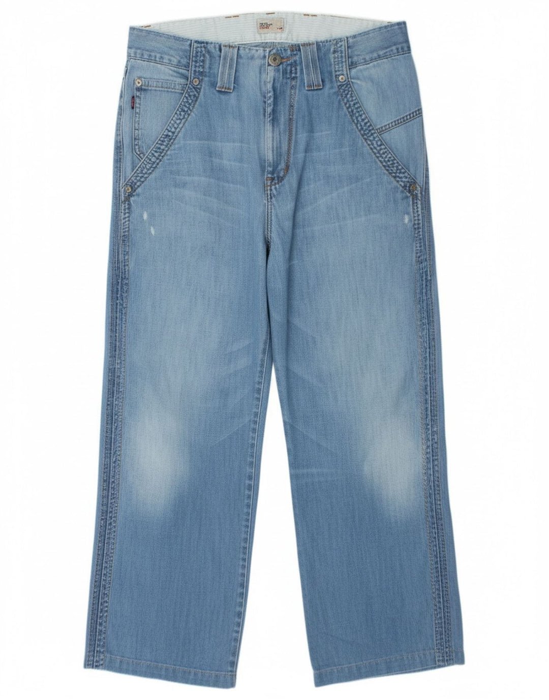 Damskie dżinsy Tommy Hilfiger w trudnej sytuacji W32 L30 Niebieska bawełna