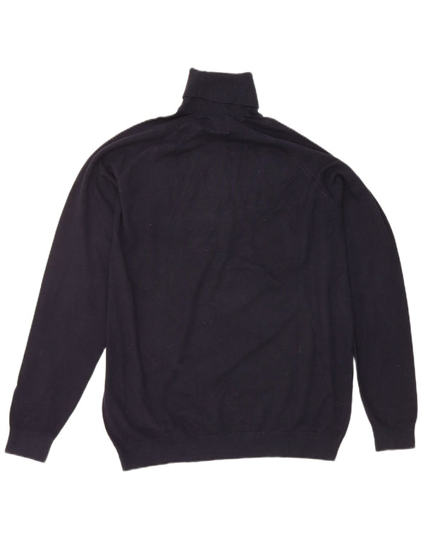Sweter damski Zara z wywijanym dekoltem UK 18 XL granatowy