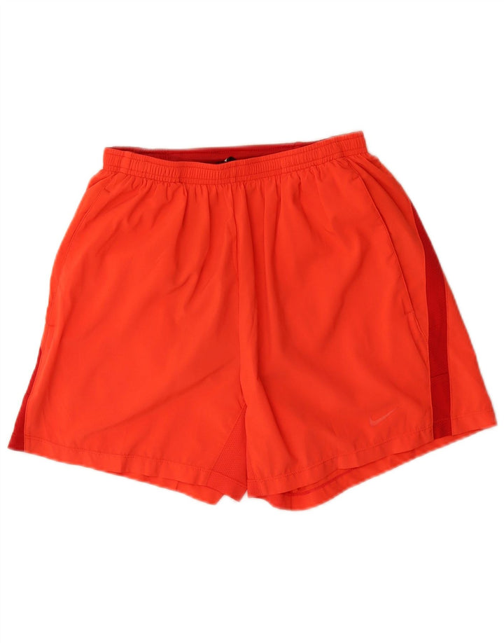 Męskie spodenki sportowe Nike Dri Fit, mały, pomarańczowy, poliestrowy blok kolorów