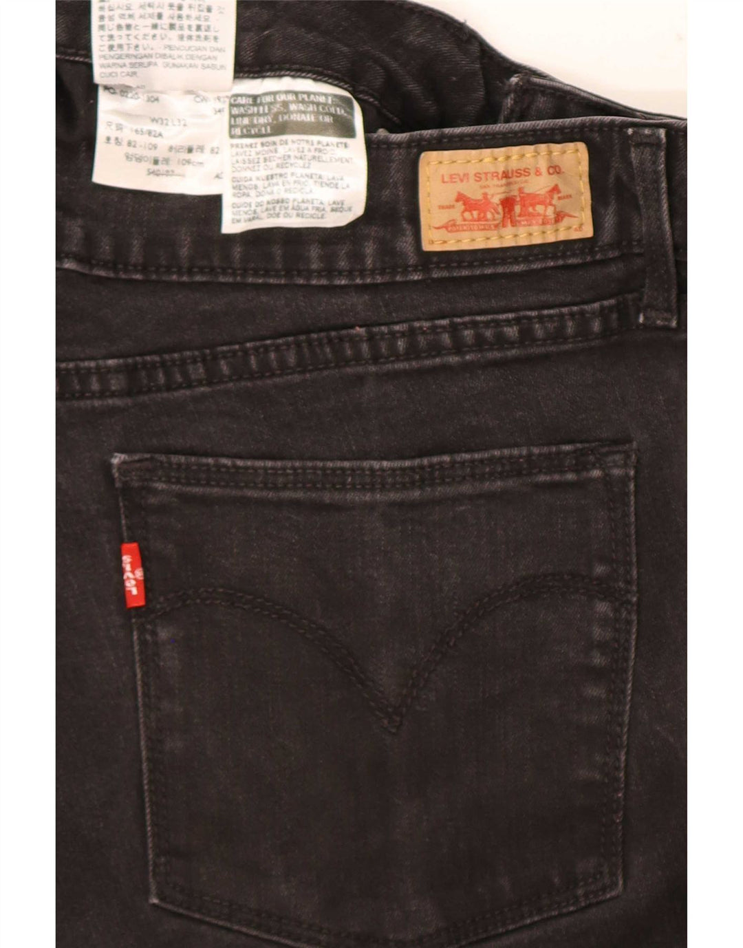 Damskie jeansy Levi's Skinny W32 L32 Czarna bawełna
