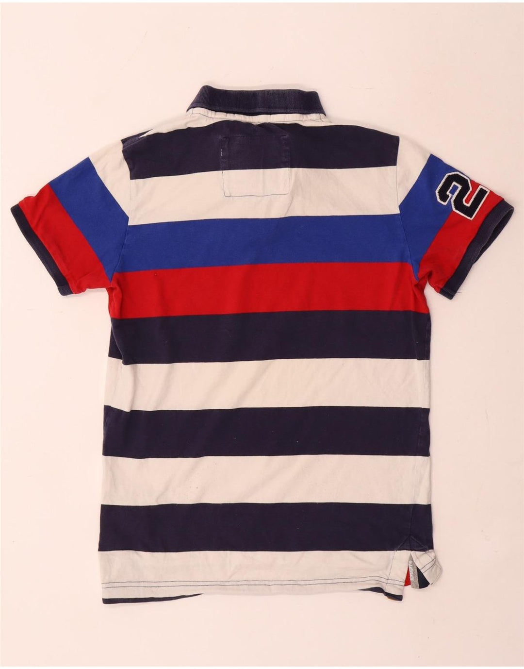 Męska koszulka polo Superdry z grafiką, średnia, wielokolorowa, bawełniana w paski