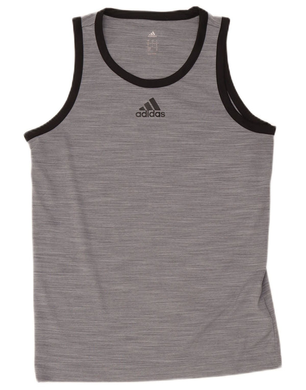 Adidas Męska Kamizelka Top Mały Szary Nakrapiany Poliester