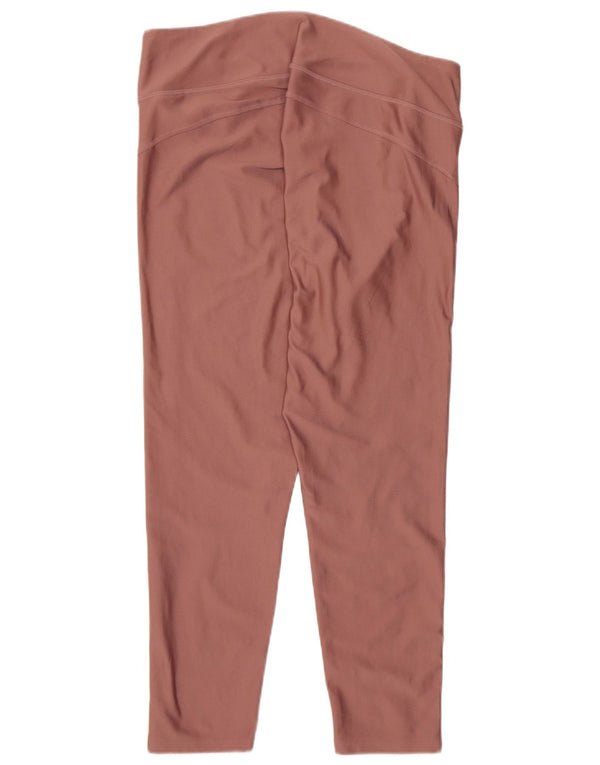 Damskie legginsy Under Armour Heat Gear Graphic Crop UK 18 XL, różowy poliester
