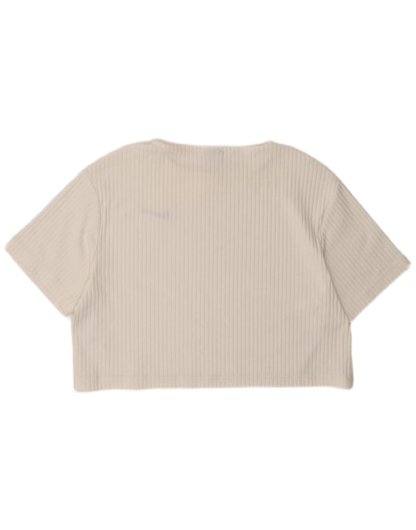 T-shirt damski Nike Crop Oversize Top UK 6 XS, biała bawełna
