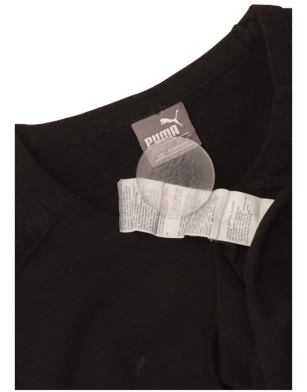 Męski T-shirt PUMA BVB Dortmund, duży, czarny, bawełniany