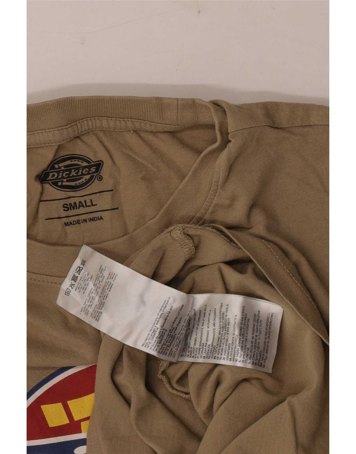 Męski T-shirt z grafiką Dickies, mały, beżowy, bawełniany