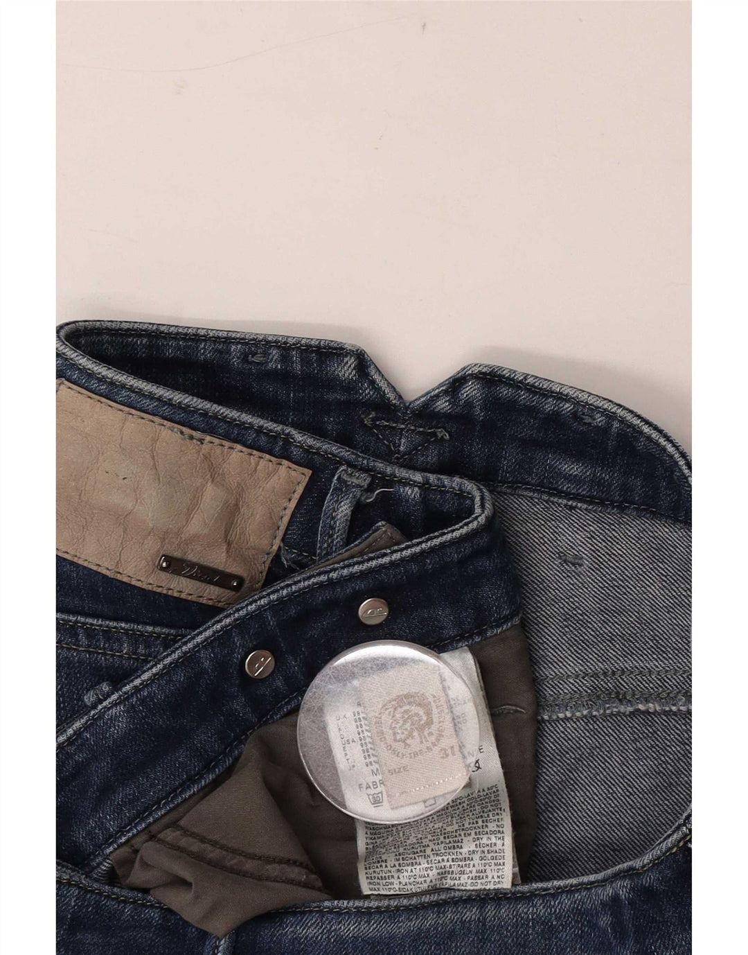 Diesel Damskie Cherick Slim Jeans W31 L30 Granatowa bawełna