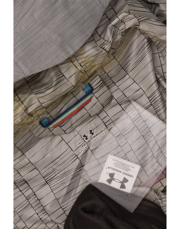 Męska kurtka przeciwdeszczowa z kapturem UNDER ARMOUR UK 38, średnioszary poliester