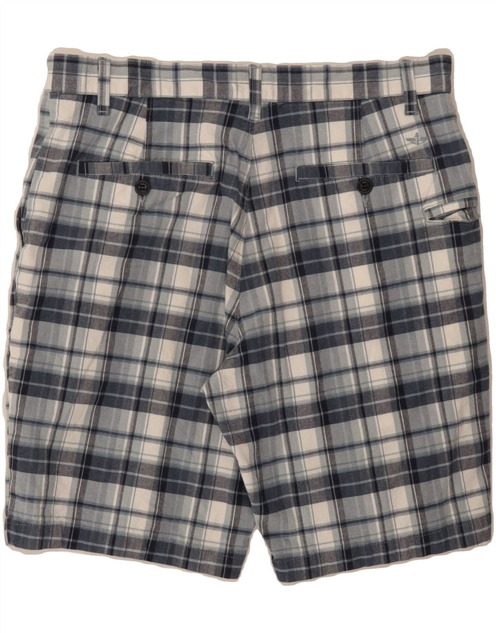 DOCKERS Mens Chino Shorts W32 Medium  Blue Check Cotton Vintage Dockers and Second-Hand Dockers from Messina Hembry 