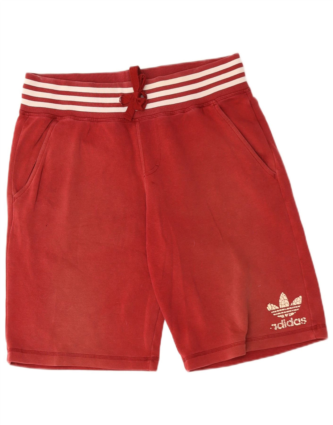 Męskie spodenki sportowe ADIDAS, średnio czerwone, bawełniane