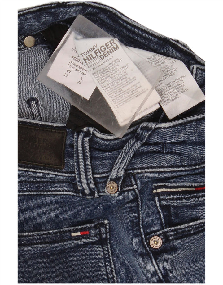 Damskie dżinsy rurki TOMMY HILFIGER Sophie z niską talią W27 L30 Niebieska bawełna