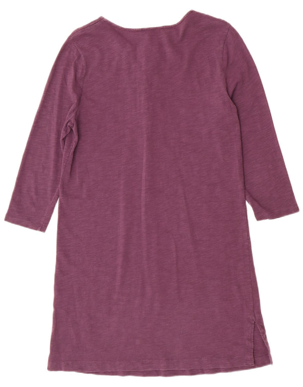 Boden damska sukienka typu shift z rękawem 3/4 UK 10, mała, fioletowa, nakrapiana bawełna
