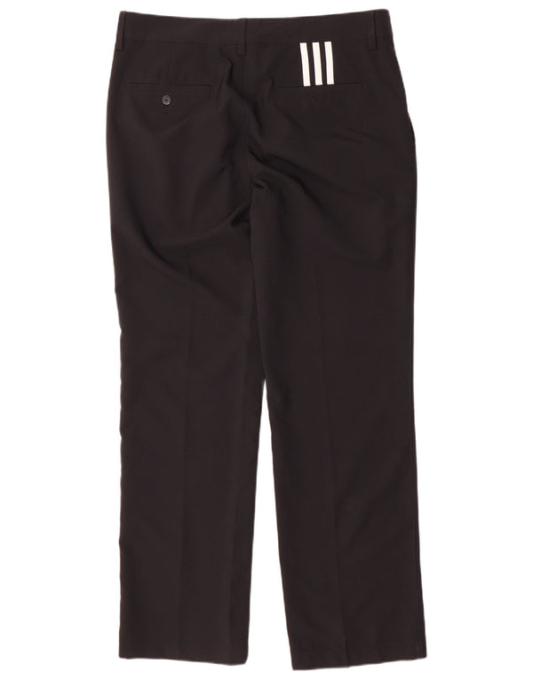 Adidas Mens Climalite Straight Chino Trousers W32 L30 Black Polyester