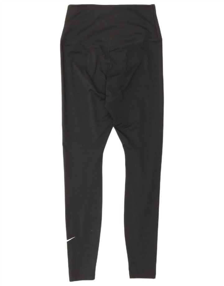 Damskie legginsy Nike Dri Fit UK 10, małe, czarne, poliestrowe