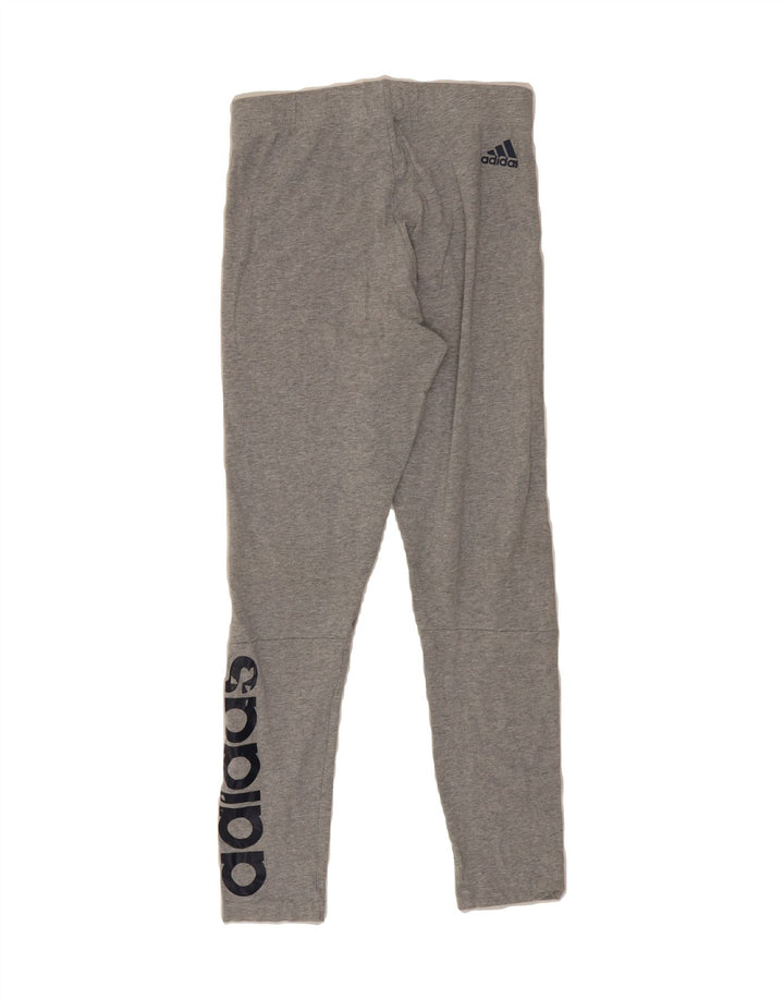 ADIDAS Womens Graphic Leggings UK 8 Small  Grey Vintage Adidas and Second-Hand Adidas from Messina Hembry 