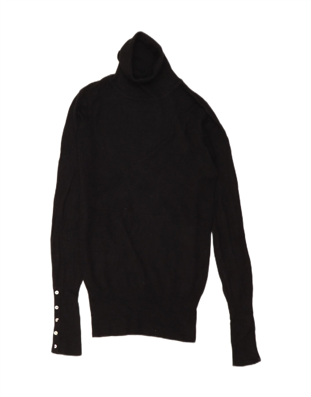 Damski sweter z golfem Zara UK 10 Small Black Rayon