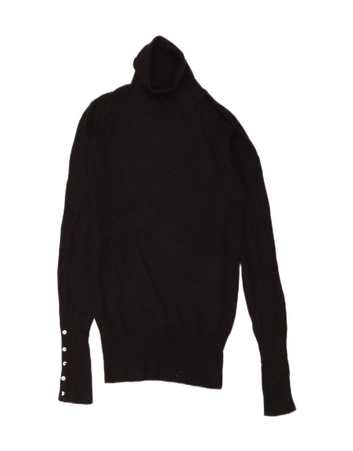 Damski sweter z golfem Zara UK 10 Small Black Rayon