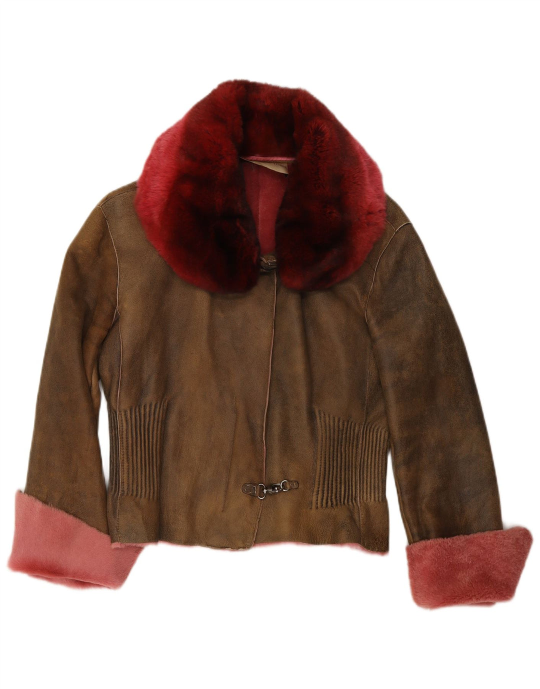 Damska kurtka skórzana ERMANNO SCERVINO IT 42 Skóra w kolorze średniego brązu