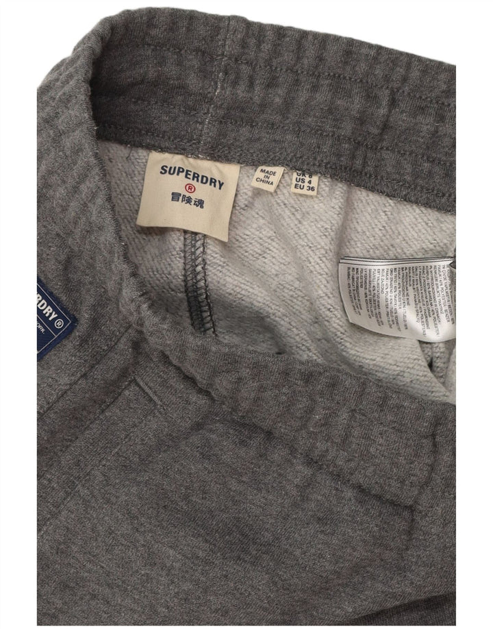 Damskie spodnie dresowe SUPERDRY Joggers UK 8 Small, szara bawełna