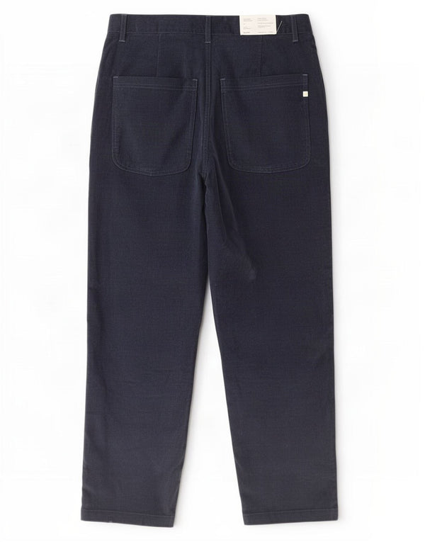 Farah Mens Straight Corduroy Trousers W32 L26 Navy Blue Cotton