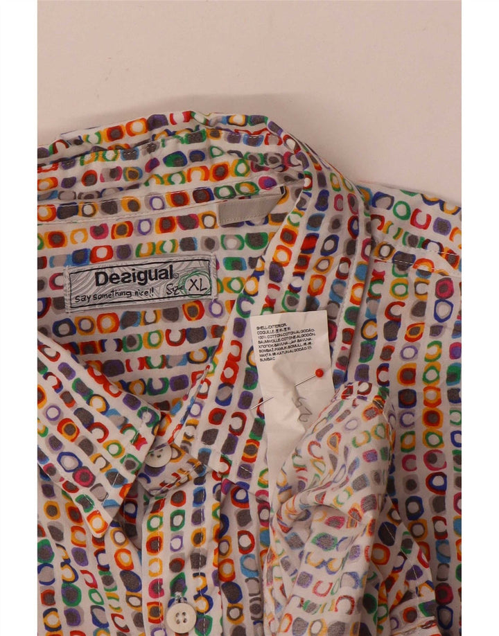 Koszula męska Desigual XL, wielobarwna, geometryczna bawełna