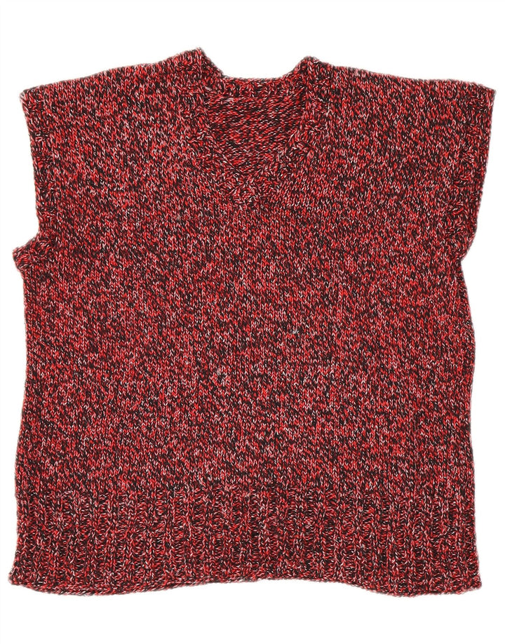 Vintage damski podkoszulek z kamizelką UK 18 XL w kolorze czerwonym nakrapianym