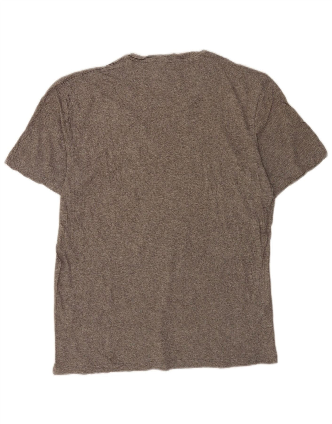 Cos Męski T-shirt Top Średniej Szarej Bawełny Nakrapianej