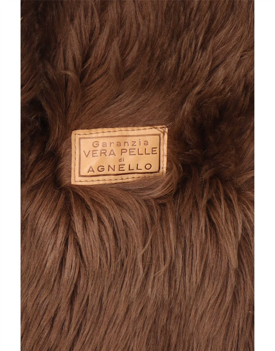 Damska kurtka shearling w stylu vintage IT 46, duża, brązowa, klasyczna