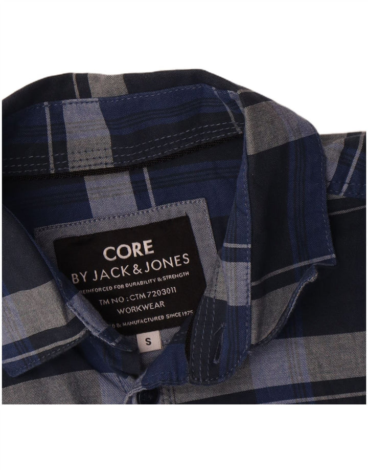 Koszula męska Jack & Jones, mała, bawełniana w granatową kratkę