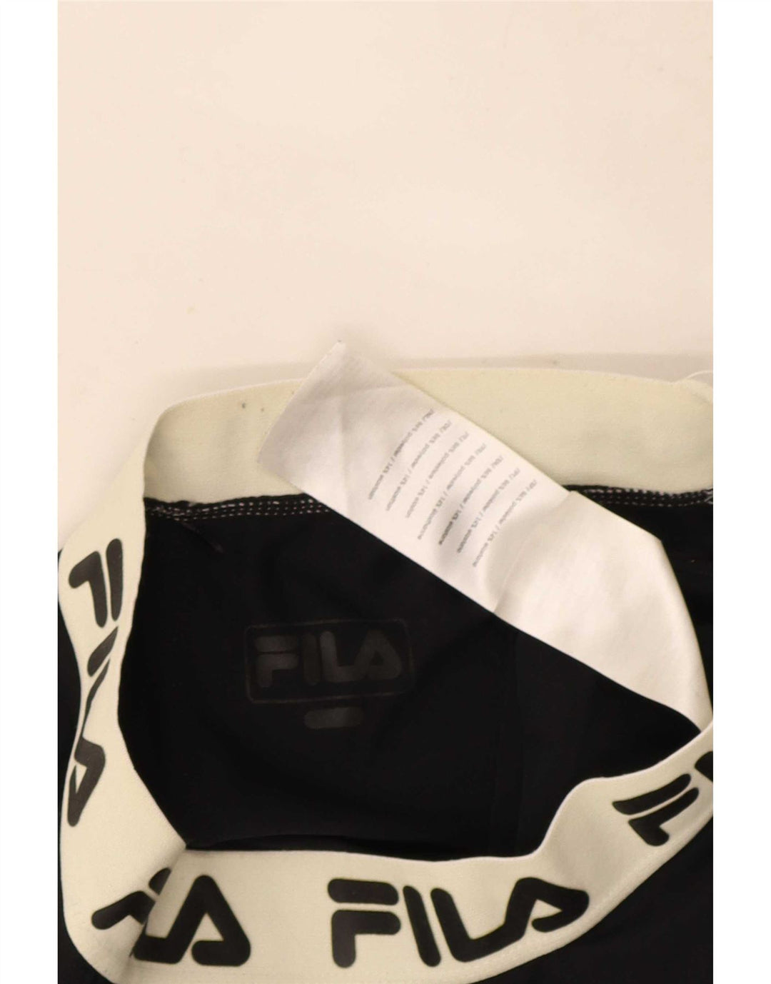 Damskie legginsy Fila Graphic UK 4 XS Czarny poliester z blokami kolorów