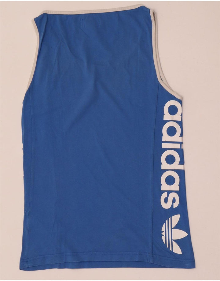 Adidas Męska kamizelka z grafiką Top XS, niebieska bawełna