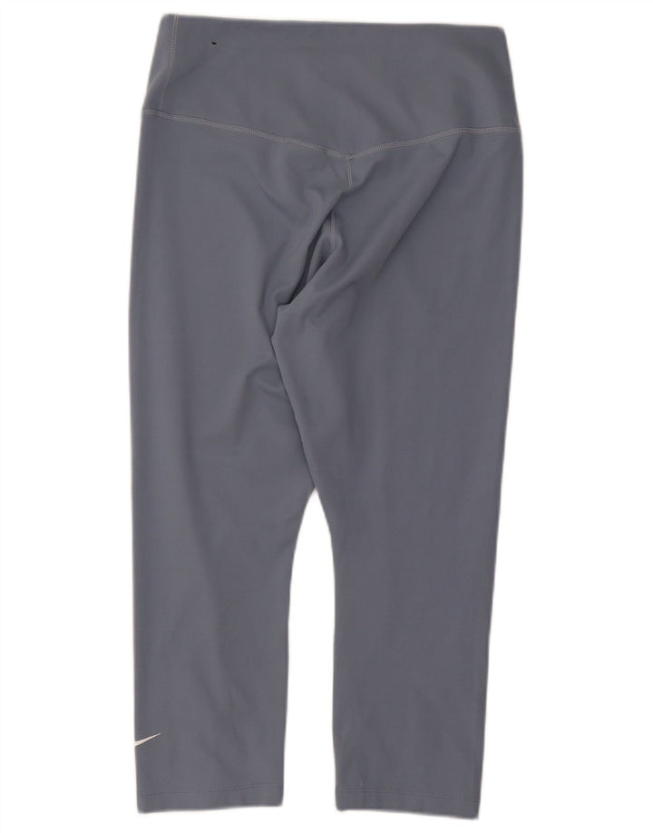 Legginsy Nike Damskie Dri Fit Capri UK 8 Małe Szare