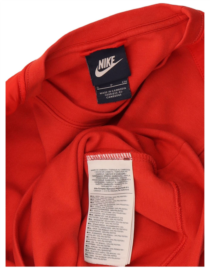 Damski sweter Nike Crop Sweatshirt UK 10, mały, czerwony, bawełniany
